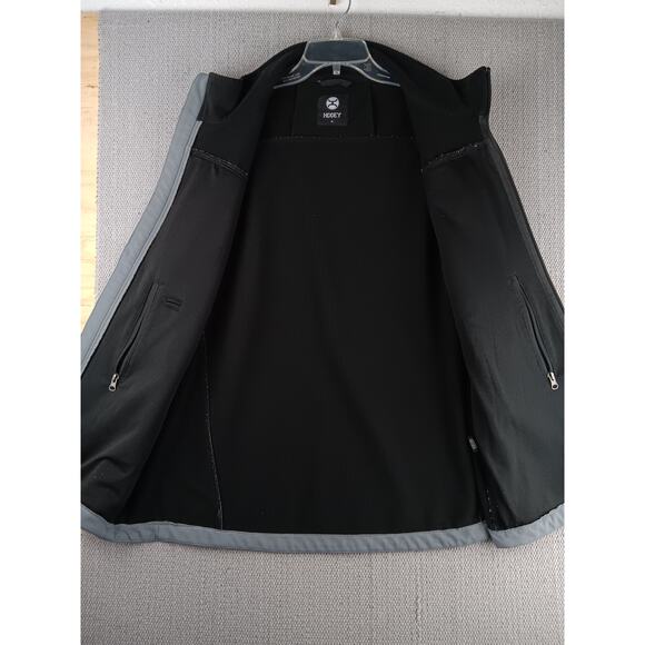 Hooey Soft Shell Vest Mens XL Gray Western Outdoors Cowboy Zip Pockets Insulated - Picture 7 of 13